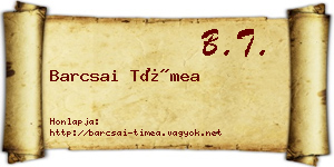 Barcsai Tímea névjegykártya